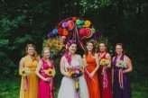 Bohemian Forest Wedding Inspired by the South American Sunset (with the Bride in a Hand-Painted Dress!) (45)