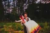 Bohemian Forest Wedding Inspired by the South American Sunset (with the Bride in a Hand-Painted Dress!) (62)