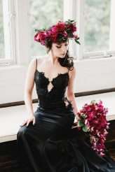 Elegant Gothic Castle Wedding (with a Black Wedding Dress!) (10)