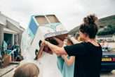 Beach Wedding Where the Marvel Universe, VW Camper Vans & Surfing Collide (29)