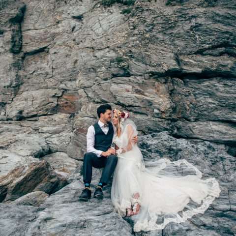 Beach Wedding Where the Marvel Universe, VW Camper Vans & Surfing Collide (64)