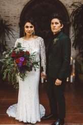 Long Beach Wedding with Dark Gothic Romance Detail (56)