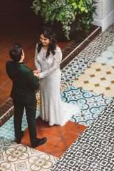 Long Beach Wedding with Dark Gothic Romance Detail (77)