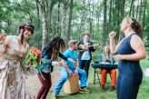 Colourful and Communal Environmentally Friendly Woodland Wedding29