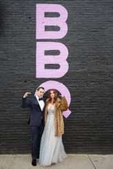 Glamorous Celestial Neon New York Wedding with a Drag Queen 24