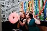 Brooklyn City Wedding with 1000 balloons, a green jumpsuit and tacos35