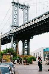 Brooklyn City Wedding with 1000 balloons, a green jumpsuit and tacos9