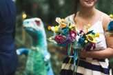 Colourful Woodland Wedding with a Dinosaur Theme 31