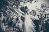 Festival Wedding with Celtic Druid Ceremony and Spraypainted Dress 16