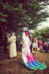 Festival Wedding with Celtic Druid Ceremony and Spraypainted Dress 18