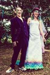 Festival Wedding with Celtic Druid Ceremony and Spraypainted Dress 19