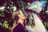 Festival Wedding with Celtic Druid Ceremony and Spraypainted Dress 21