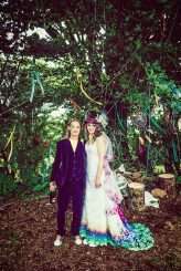 Festival Wedding with Celtic Druid Ceremony and Spraypainted Dress 25