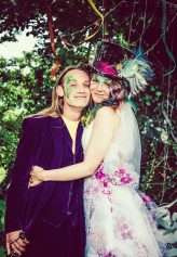 Festival Wedding with Celtic Druid Ceremony and Spraypainted Dress 26