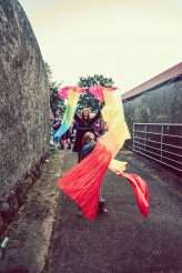 Festival Wedding with Celtic Druid Ceremony and Spraypainted Dress 36