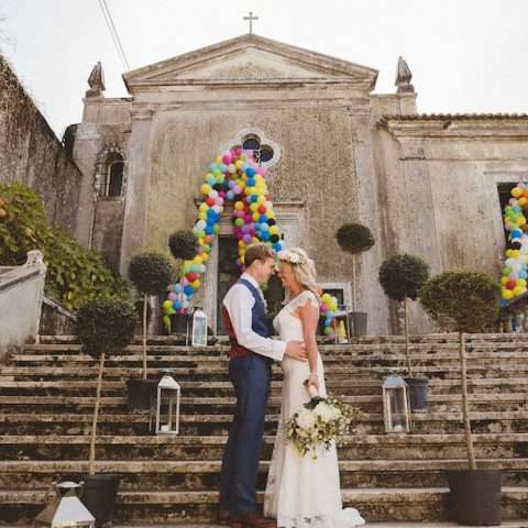 Festival feel Portuguese Wedding with 3,000 Up Inspired Balloons 27