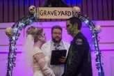 Halloween Wedding with Classic Horror Movie Fancy Dress 28