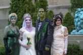 Halloween Wedding with Classic Horror Movie Fancy Dress 31