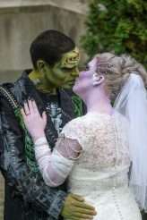 Halloween Wedding with Classic Horror Movie Fancy Dress 35