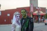 Halloween Wedding with Classic Horror Movie Fancy Dress 38