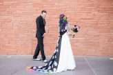 Industrial Black and White Wedding with a Pop of Rainbow 00201