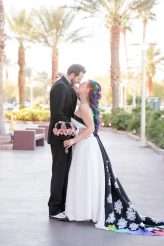 Industrial Black and White Wedding with a Pop of Rainbow 00209