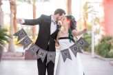 Industrial Black and White Wedding with a Pop of Rainbow 00229