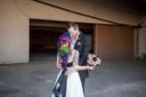 Industrial Black and White Wedding with a Pop of Rainbow 00251