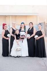 Industrial Black and White Wedding with a Pop of Rainbow 00274