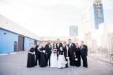 Industrial Black and White Wedding with a Pop of Rainbow 00296