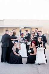 Industrial Black and White Wedding with a Pop of Rainbow 00303