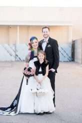Industrial Black and White Wedding with a Pop of Rainbow 00329