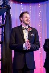 Industrial Black and White Wedding with a Pop of Rainbow 00457