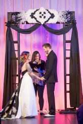 Industrial Black and White Wedding with a Pop of Rainbow 00495