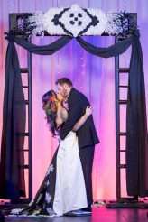 Industrial Black and White Wedding with a Pop of Rainbow 00536