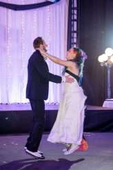 Industrial Black and White Wedding with a Pop of Rainbow 00725