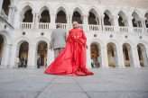 Sumptuous Venetian Vow Renewals With Stunning Red Dress17