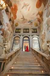 Sumptuous Venetian Vow Renewals With Stunning Red Dress39