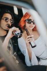 Badass Sequinned French Elopement With Lollipop Bouquet 23