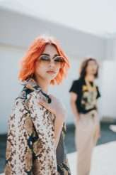 Badass Sequinned French Elopement With Lollipop Bouquet 34