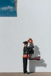 Badass Sequinned French Elopement With Lollipop Bouquet 42