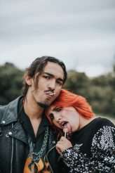 Badass Sequinned French Elopement With Lollipop Bouquet 54