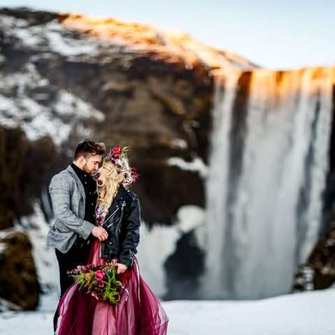 Bright and Beautiful Fire and Ice themed Iceland Wedding26