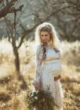 Forest Elopement Boho Styled Shoot Pregnant Bride 14