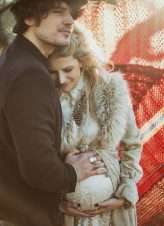 Forest Elopement Boho Styled Shoot Pregnant Bride 15