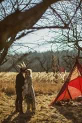 Forest Elopement Boho Styled Shoot Pregnant Bride 16