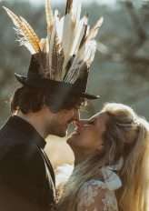 Forest Elopement Boho Styled Shoot Pregnant Bride 17