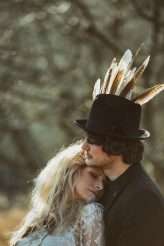 Forest Elopement Boho Styled Shoot Pregnant Bride 19