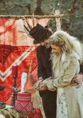 Forest Elopement Boho Styled Shoot Pregnant Bride 20