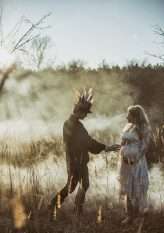 Forest Elopement Boho Styled Shoot Pregnant Bride 21